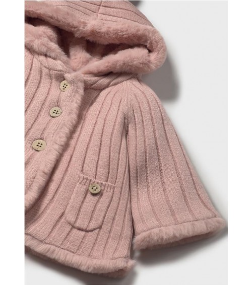 Chaqueta tricot con pelo recién nacida 2333