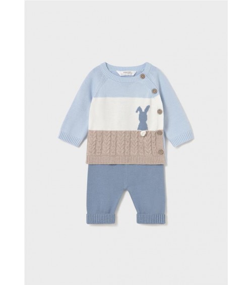 Conjunto pantalón y jersey tricot recién nacido 2569