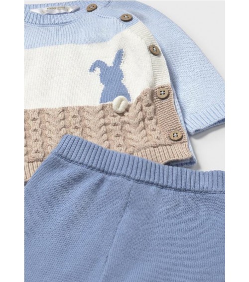 Conjunto pantalón y jersey tricot recién nacido 2569