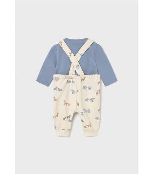 Conjunto peto estampado y camiseta recién nacido 2618