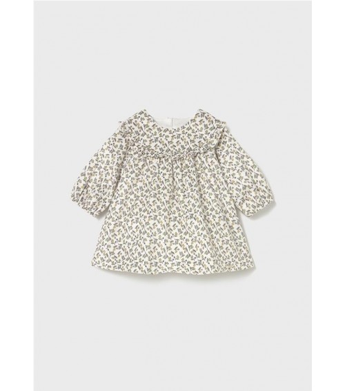 Vestido terciopelo estampado recién nacida 2822