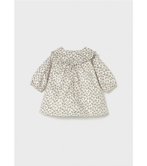 Vestido terciopelo estampado recién nacida 2822