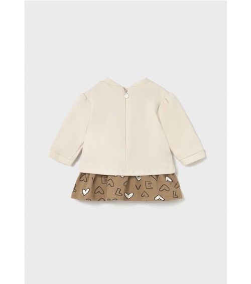 Vestido combinado muñeca recién nacida 2833