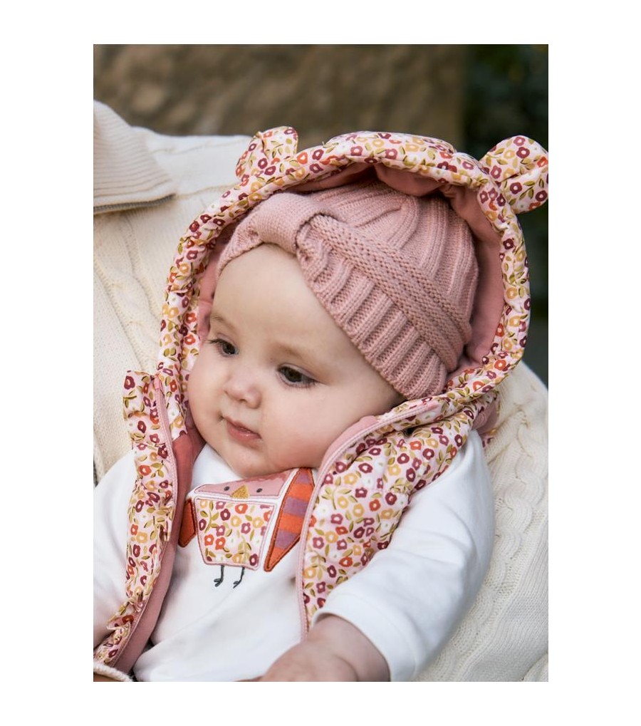 Set gorro y manoplas recién nacida 9930