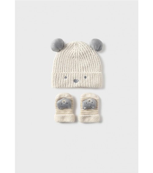 Set de gorro y calcetines unisex bebé recién nacido 9933