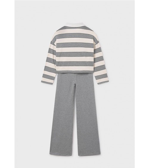 Conjunto pantalón y polo de rayas chica 7584