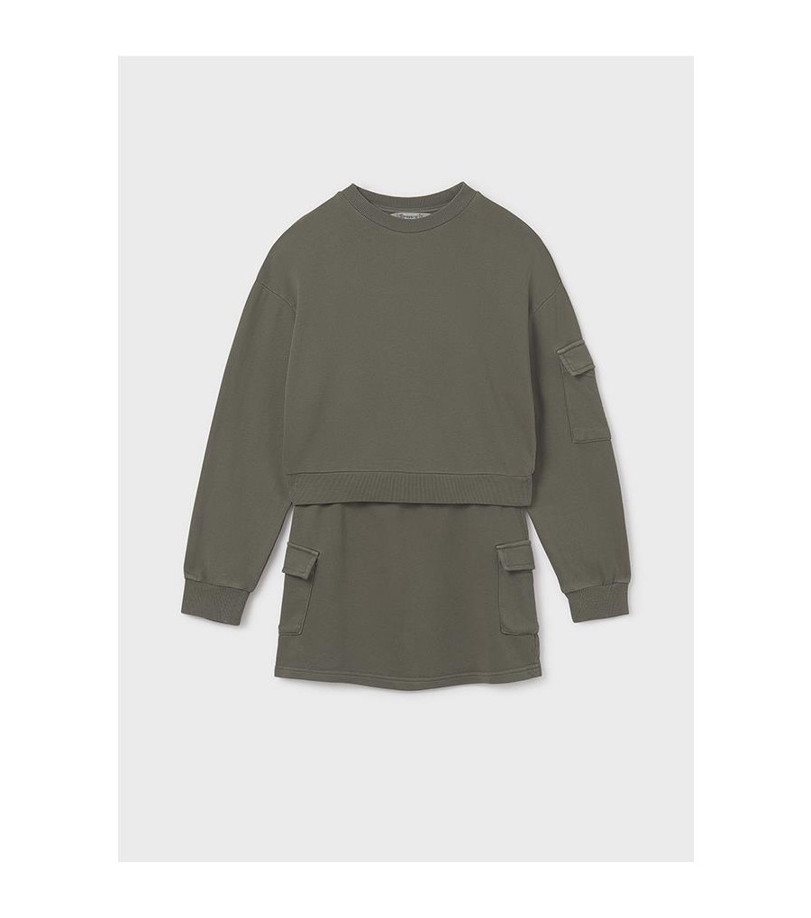 Conjunto falda cargo y sudadera chica...