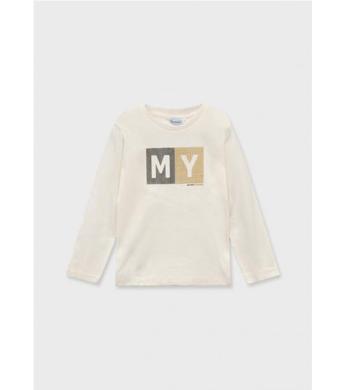 Camiseta letras básica niño 173