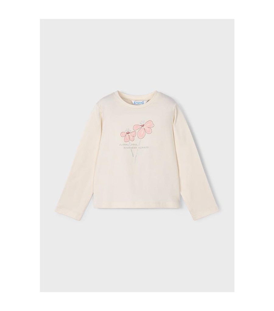 Camiseta básica flor niña 178