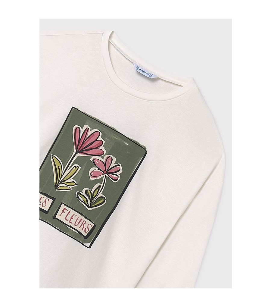 Camiseta flor chica 7020