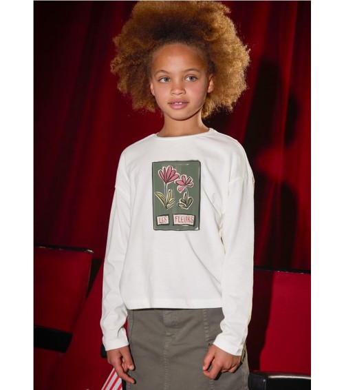 Camiseta flor chica 7020