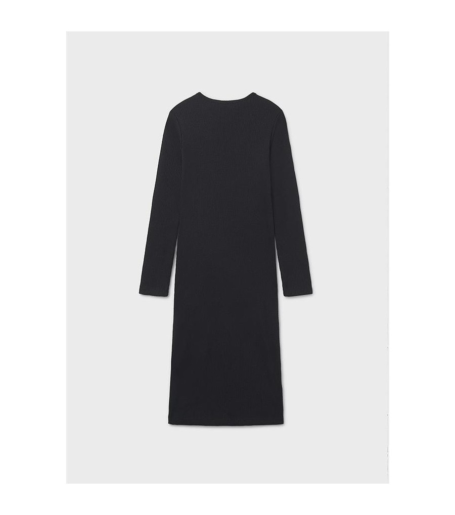 Vestido midi canalé chica 7915 2