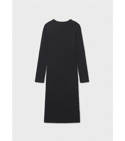 Vestido midi canalé chica 7915