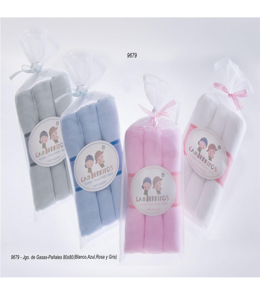 Pack 3 gasas lisas 9679