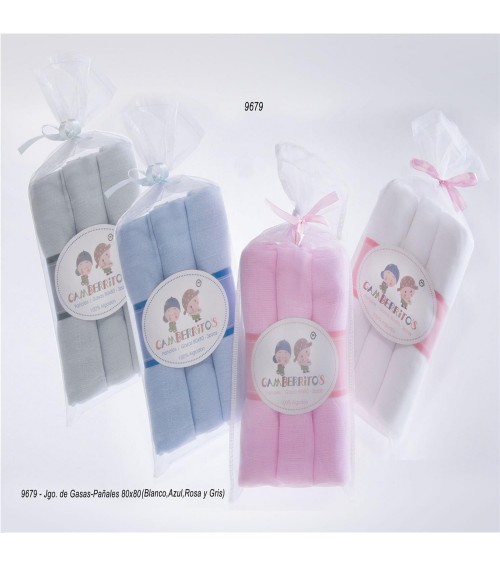 Pack 3 gasas lisas 9679