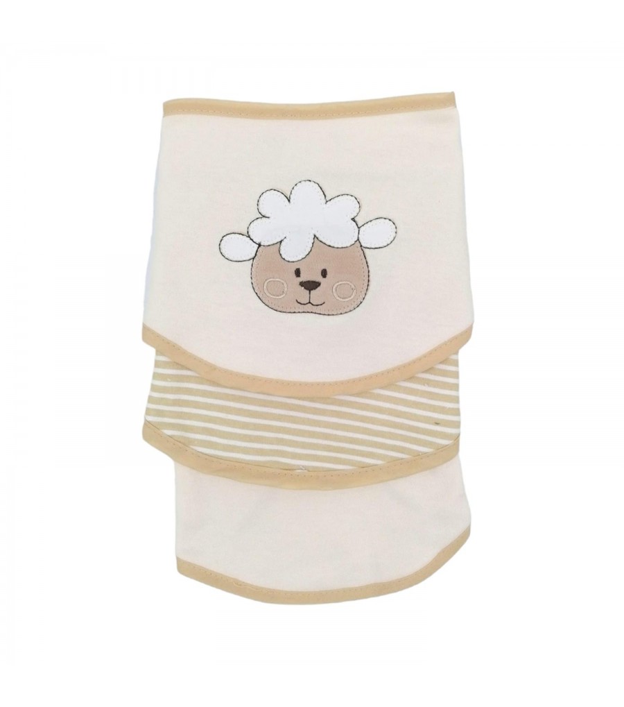 Baberos bandana beige ovejitas 10188