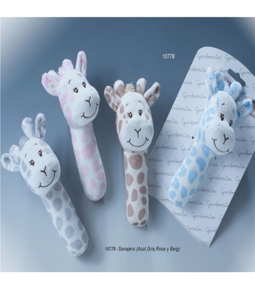Sonajero de peluche jirafa 10778