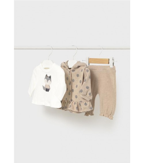 Chándal punto 3 piezas recién nacida 2608