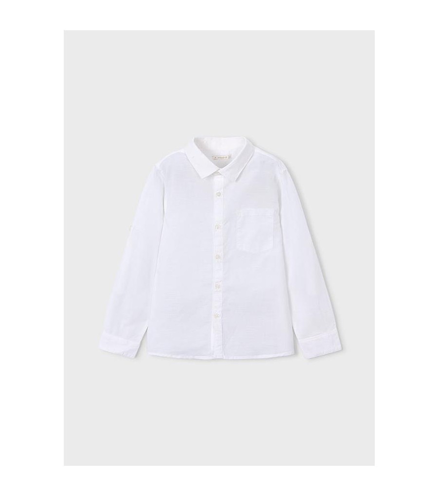 Camisa manga larga con lino niño 3119