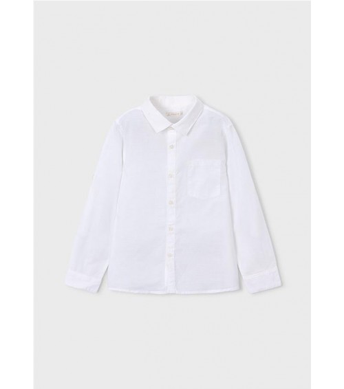 Camisa manga larga con lino niño 3119