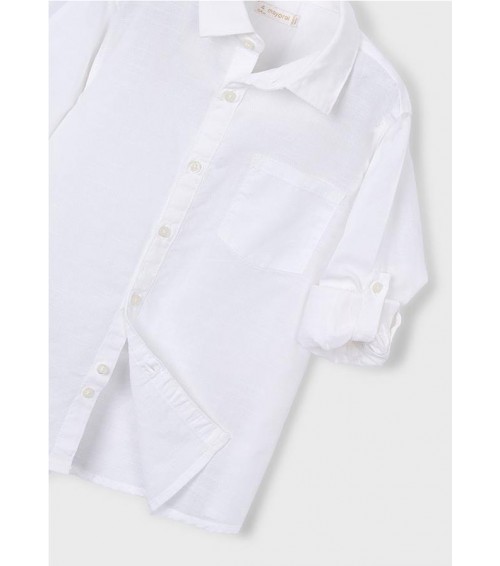 Camisa manga larga con lino niño 3119
