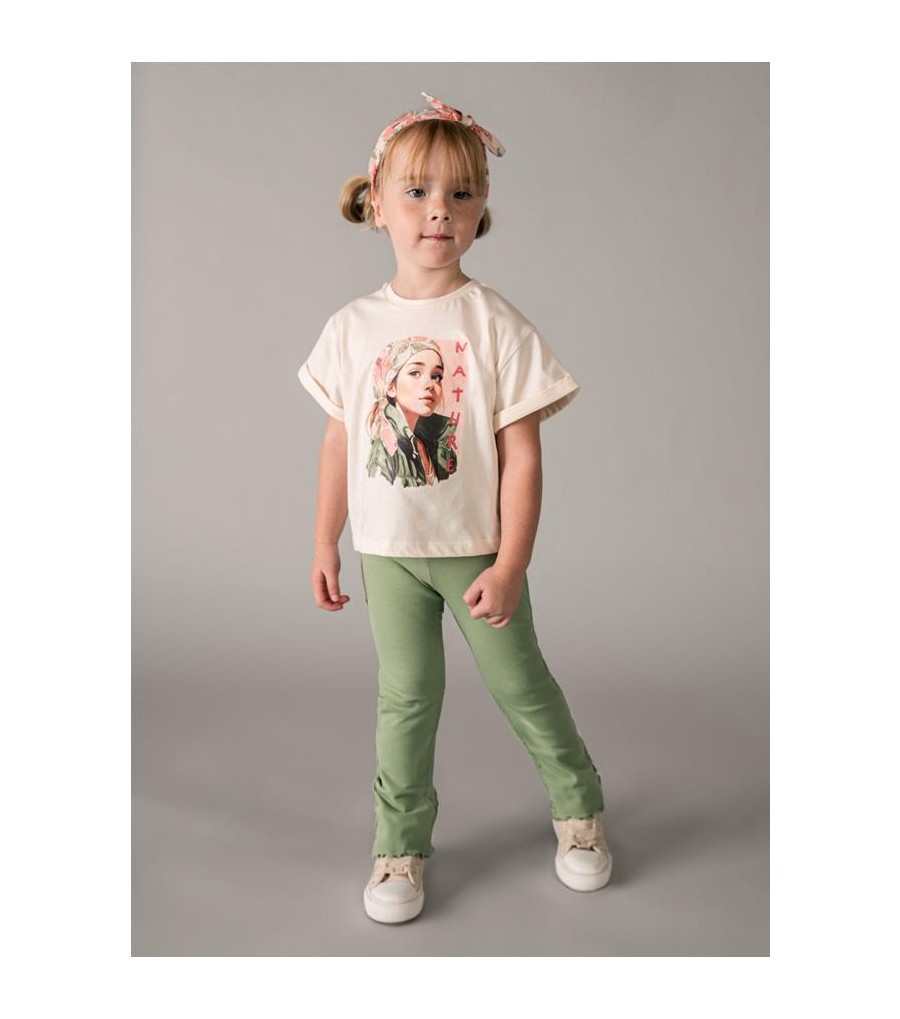 Legging flare canalé niña 3720