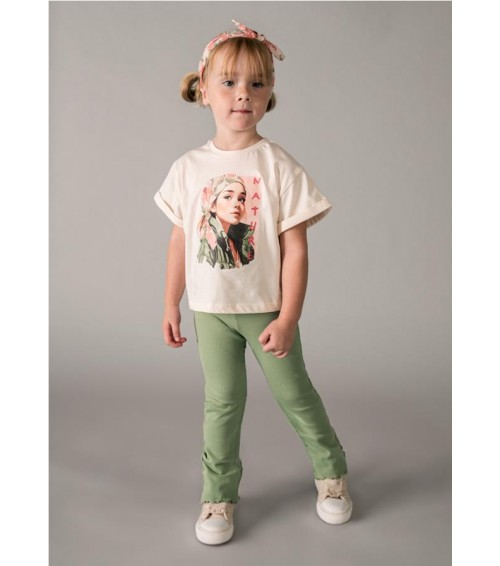 Legging flare canalé niña 3720