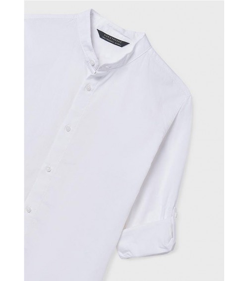 Camisa manga larga cuello mao chico 6176