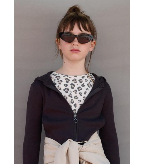 Sudadera cremallera capucha chica 6408