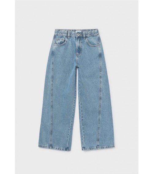 Pantalón largo vaquero wide leg chica 6552
