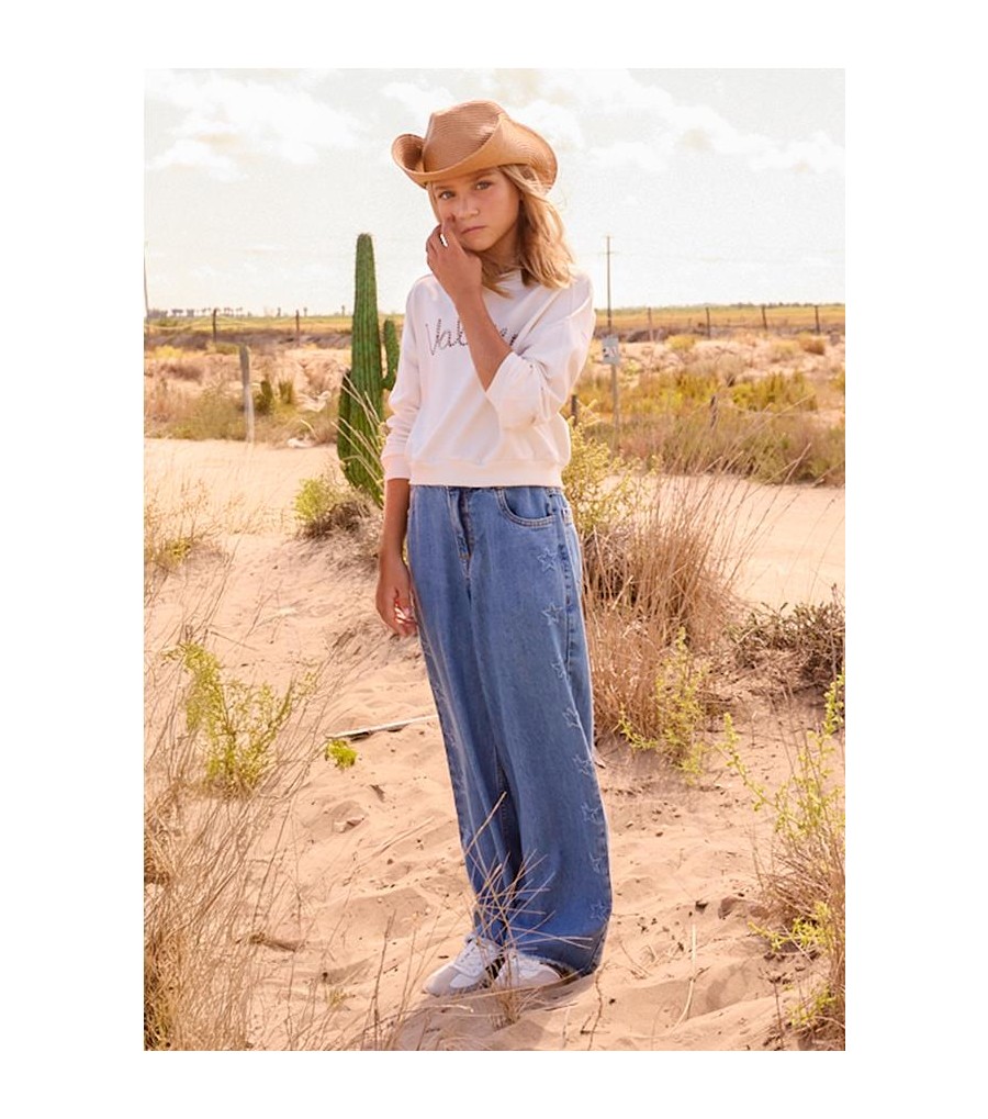 Pantalón largo vaquero chica 6557