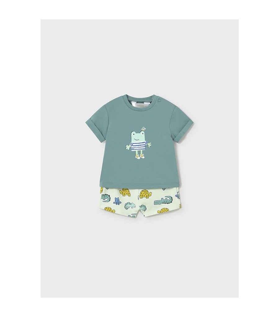 Conjunto pantalón corto estampado y...