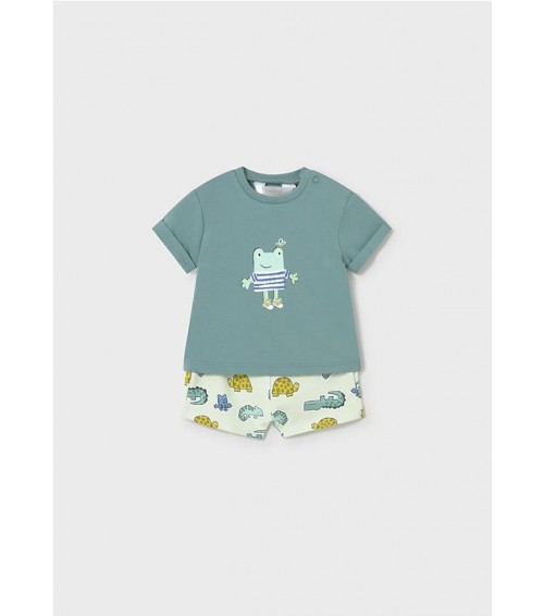 Conjunto pantalón corto estampado y camiseta recién nacido 1277