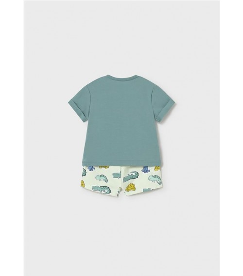 Conjunto pantalón corto estampado y camiseta recién nacido 1277