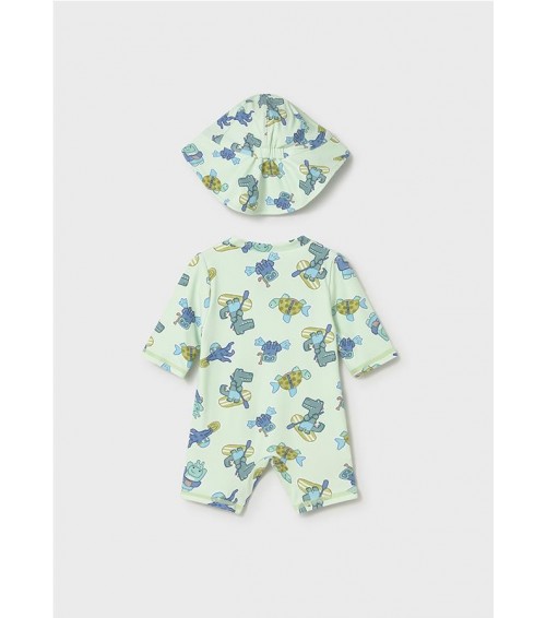 Pelele baño con gorro protección solar recién nacido 1620