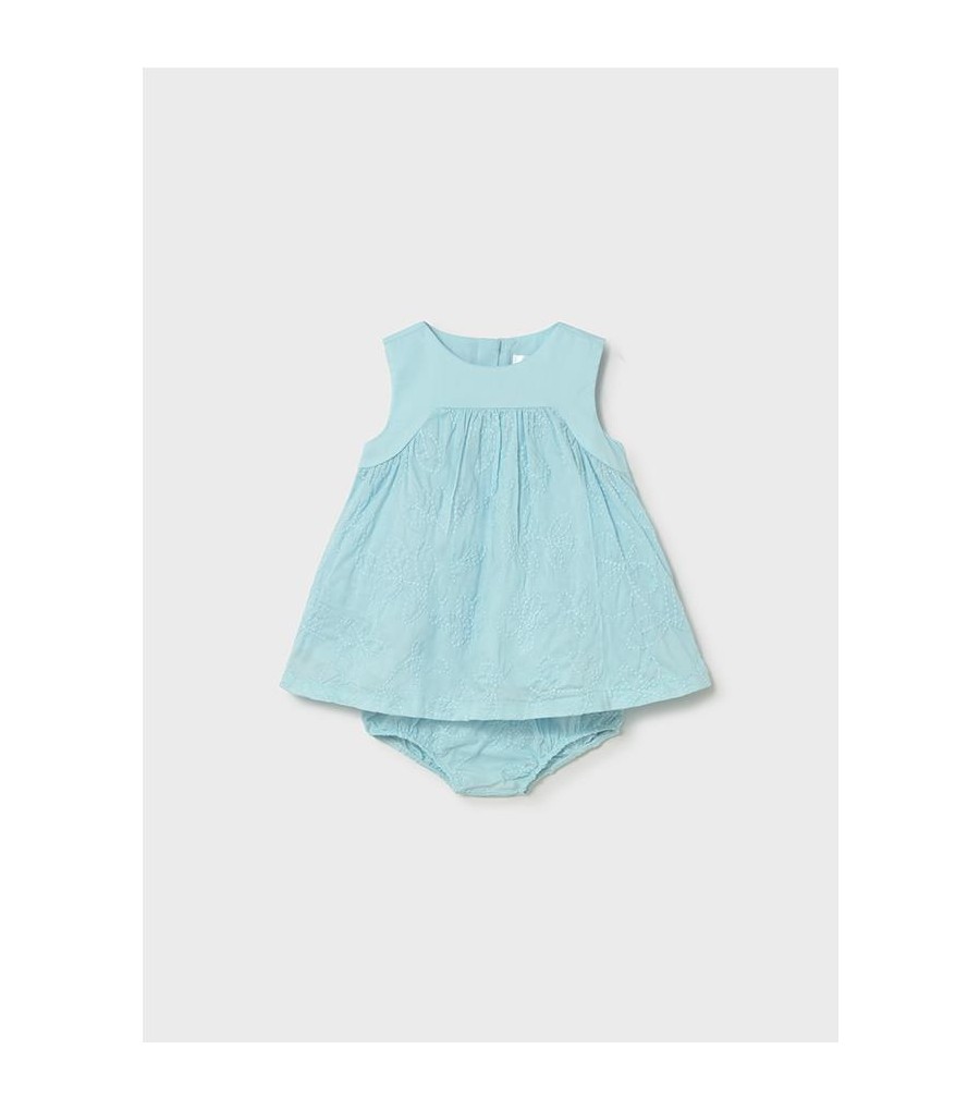 Vestido bordado con cubrepañal recién...
