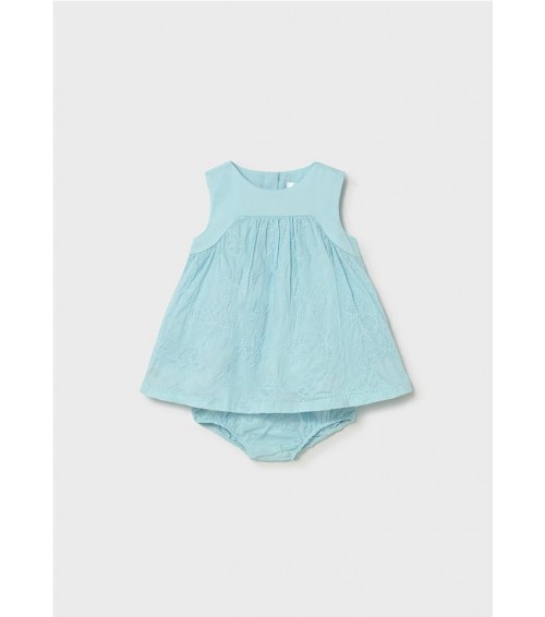 Vestido bordado con cubrepañal recién nacida 1813