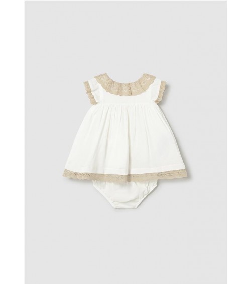 Vestido con cubrepañal ceremonia recién nacida 1888