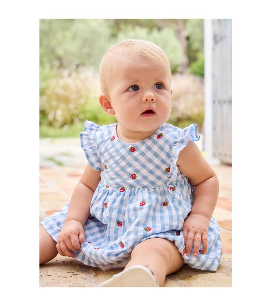 Vestido con cubrepañal recién nacida...