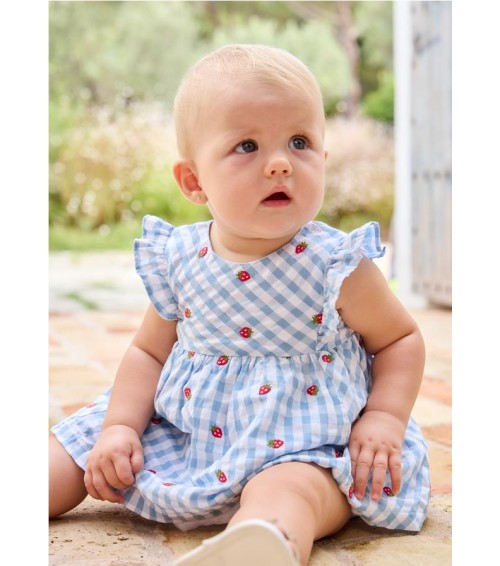 Vestido con cubrepañal recién nacida 1814