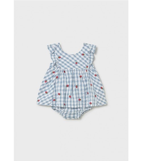 Vestido con cubrepañal recién nacida 1814