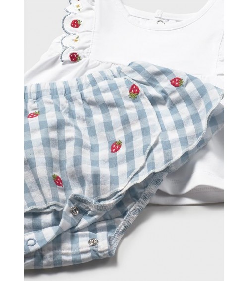 Conjunto falda cuadros y camiseta recién nacida 1820