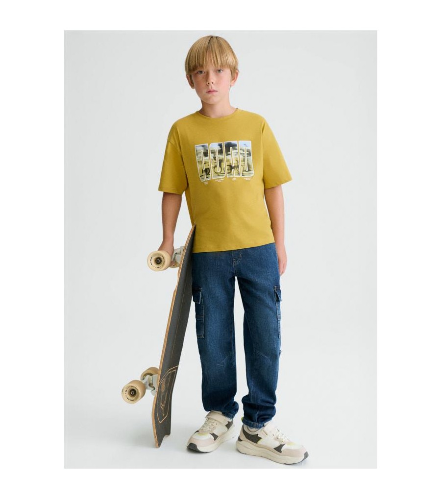 Pantalón vaquero cargo...