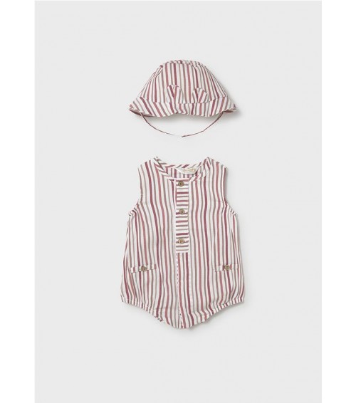 Pelele estampado con gorro recién nacido 1614