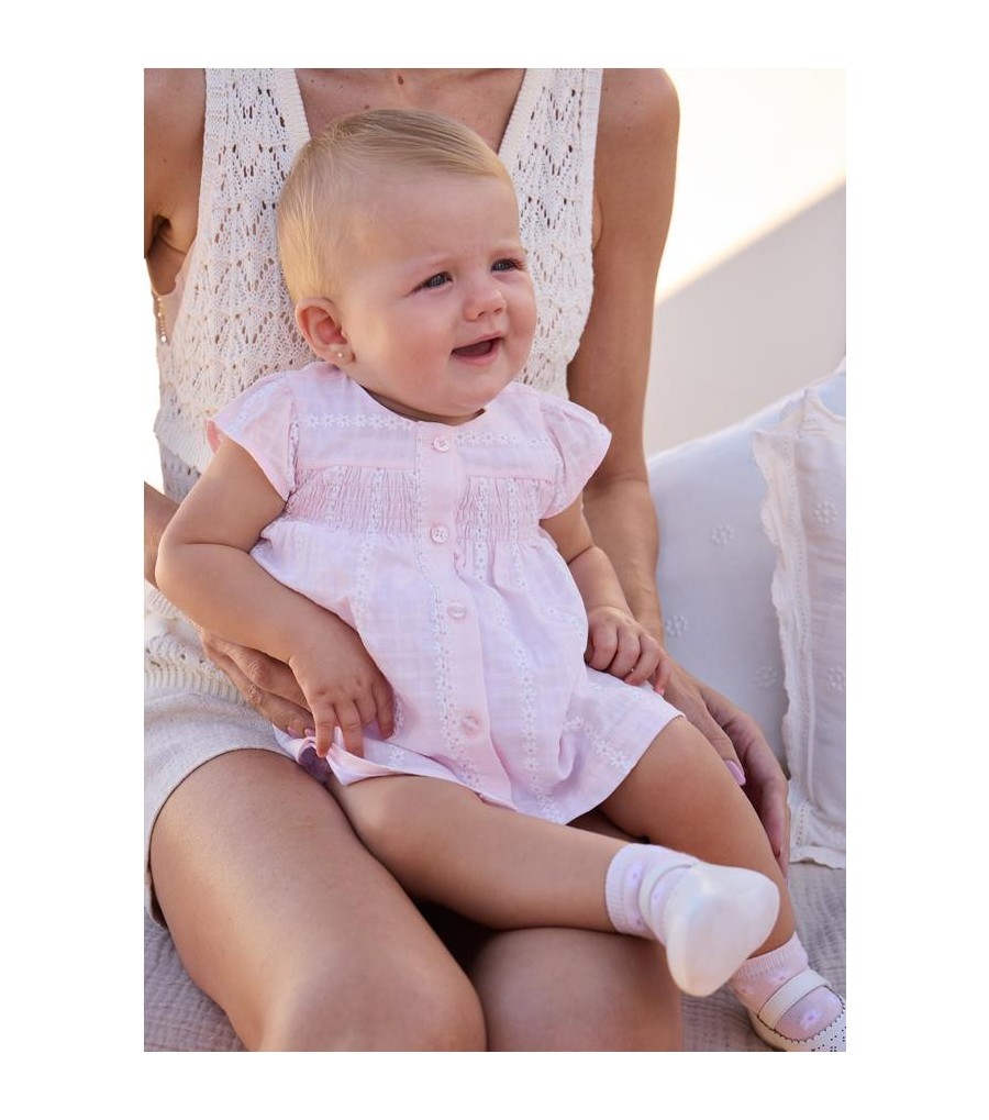 Vestido con cubrepañal recién nacida...