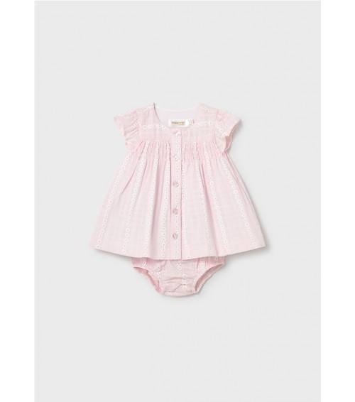 Vestido con cubrepañal recién nacida 1805