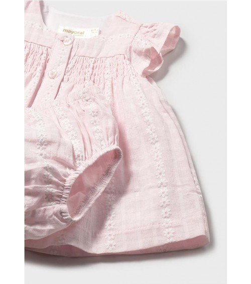 Vestido con cubrepañal recién nacida 1805