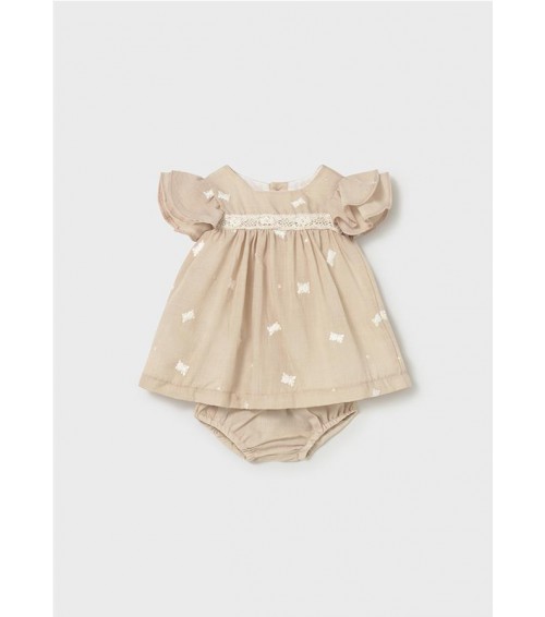 Vestido con cubrepañal recién nacida 1802