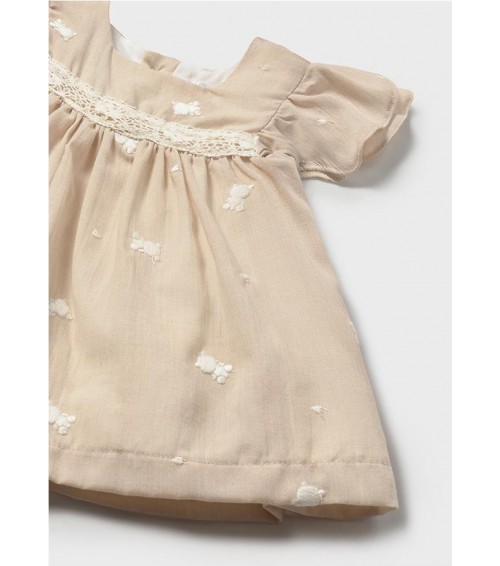 Vestido con cubrepañal recién nacida 1802