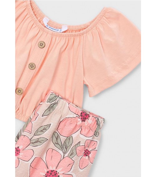 Conjunto pantalón largo estampado y top niña 3597